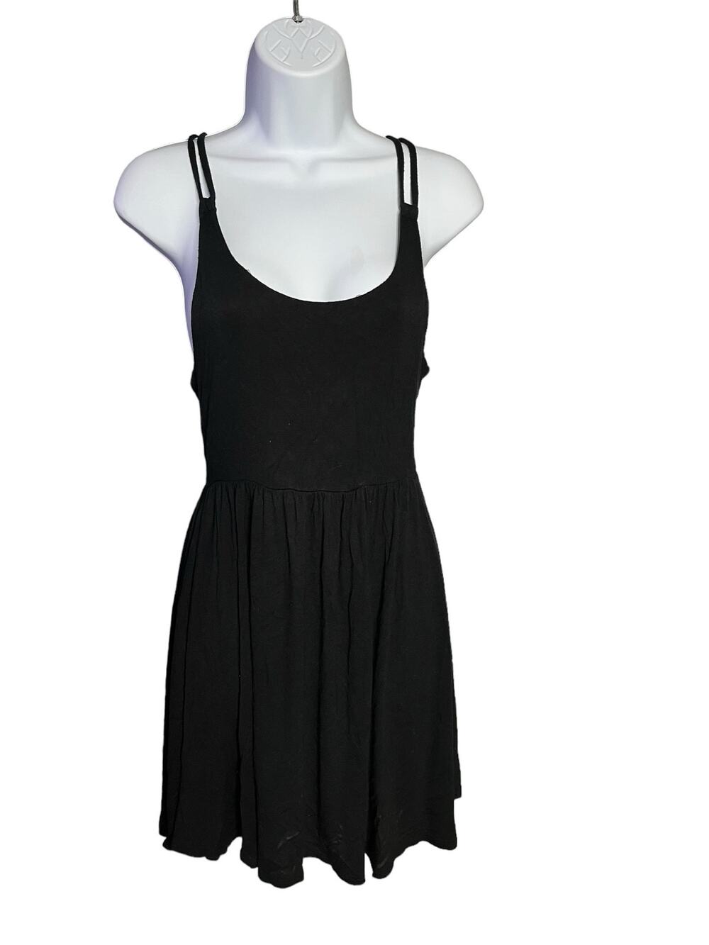 Empyre black strappy back flowy mini dress small